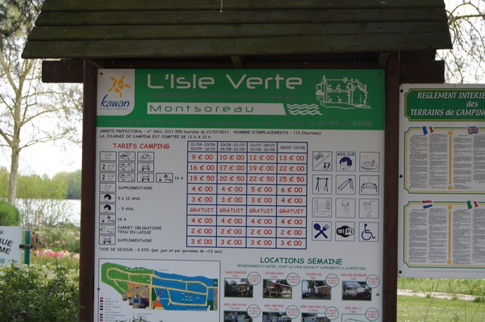 L'Isle Verte Campsite in Montsoreau