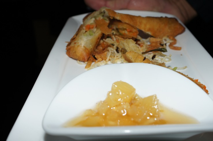 Spring Rolls with Pineapple Chutney